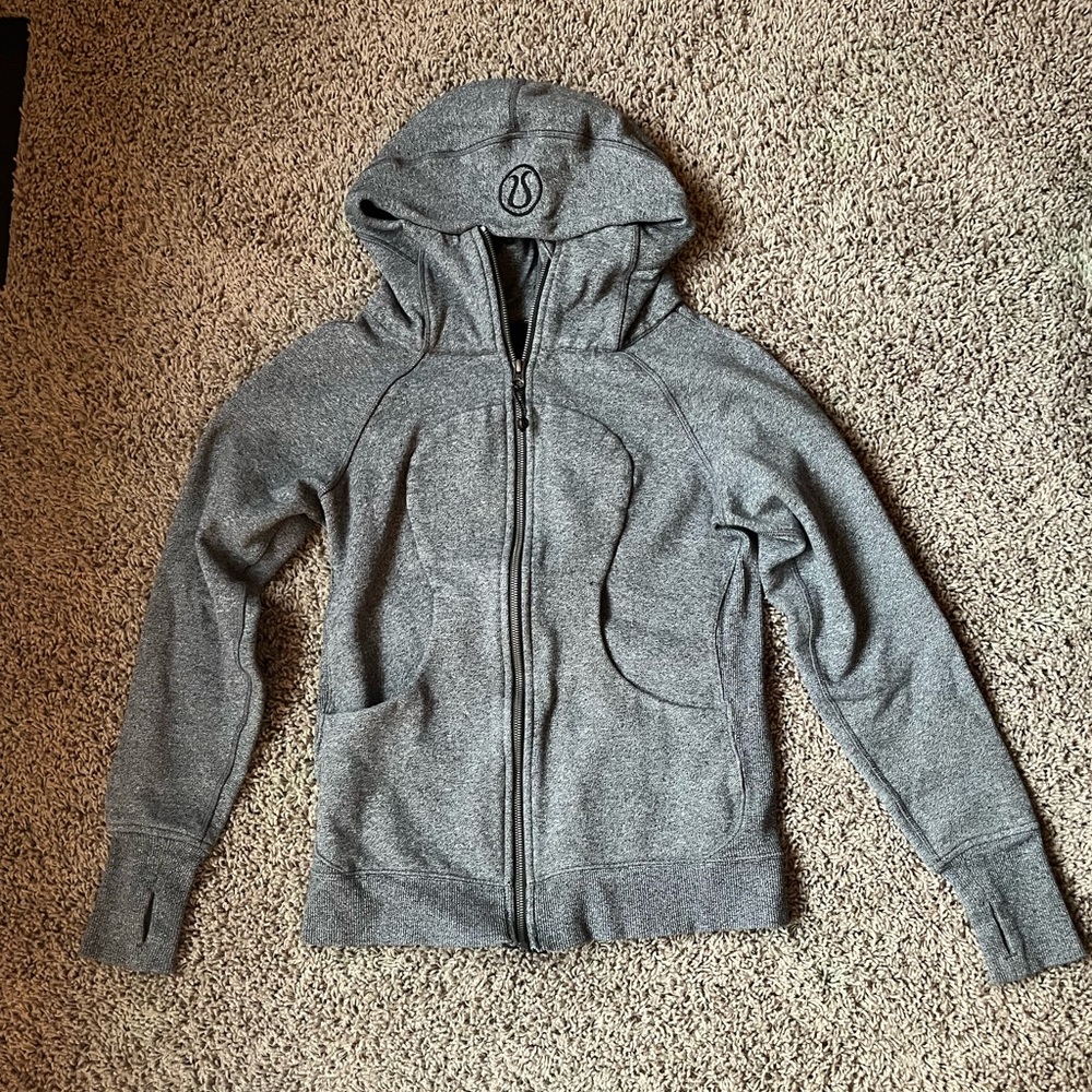 Womens Grey Lululemon Zip Up Hoodie